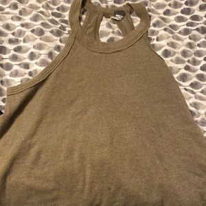 Olive racer back free people cotton tank